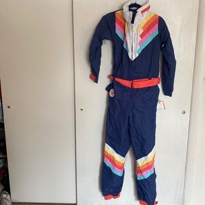 Retro ski jump suit